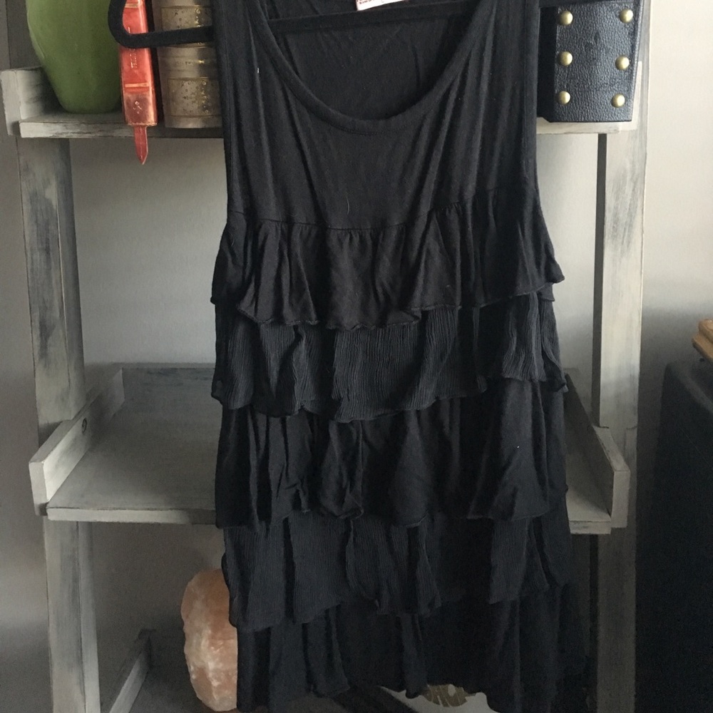 Juicy Couture |  Black Ruffle Tank